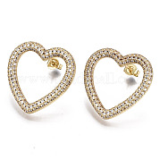 Серьги-гвоздики из циркония EJEW-T046-012G-NF