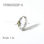 Элегантные серьги-кольца из нержавеющей стали QA3505-6