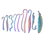 10pcs 10 accessoires de signet en alliage de couleur arc-en-ciel de style avec trou PALLOY-N163-201-NR