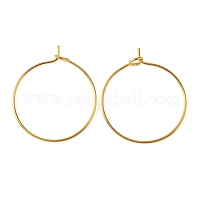 China Factory Brass Wine Glass Charm Rings, Hoop Earrings Findings  20x0.8mm, 20 Gauge in bulk online 