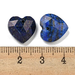 Gefärbte natürliche Lapislazuli-Herzanhänger mit Facetten&nbsp;G-G123-01K