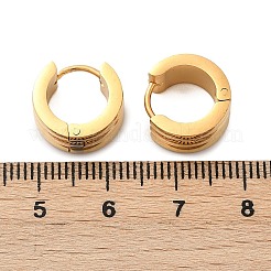Boucles d'oreilles créoles en acier inoxydable 304 à effet poli&nbsp;EJEW-M001-36G
