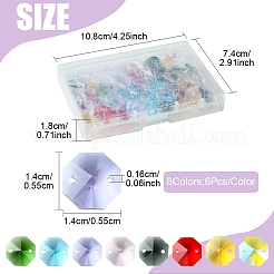48 pz 8 colori connettori in vetro placcato&nbsp;EGLA-FS0001-48