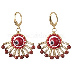 Orecchini leberback fatti a mano con malocchio in lume&nbsp;EJEW-MZ00352-02