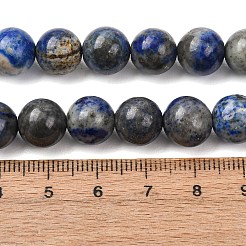 Chapelets de perles rondes en lapis-lazuli naturel&nbsp;G-E262-01-10mm