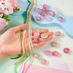 Kit de fabrication de bijoux en perles acryliques et en verre à faire soi-même&nbsp;DIY-TA0010-10