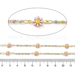 Gänseblümchen-Gliederketten aus Messing&nbsp;CHC-C003-11G-01