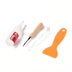 Kits d'aiguille de poinçon de tapis de tasse de coton de bricolage&nbsp;DIY-K032-40C