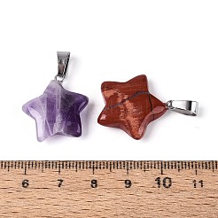 Pendentifs en pierre naturelle & synthétique mixte&nbsp;G-Q601-01P