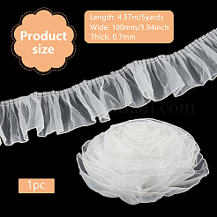 Ruban de dentelle plissée en polyester&nbsp;OCOR-WH0078-132B