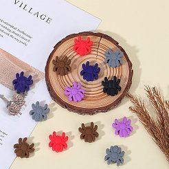 24 Stück 6 Farben Halloween Spinne Lebensmittelqualität umweltfreundliche Silikon-Fokalperlen&nbsp;SIL-SZ0001-25