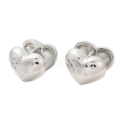 Orecchini a cerchio in ottone chiaro con zirconi cubici&nbsp;EJEW-Q016-07P