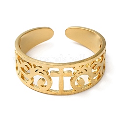 Bague de manchette ouverte en acier inoxydable 304&nbsp;LS-RJEW-C063-01G