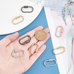 8 Stück 4 Farben Legierung Schraube Karabiner Schloss Charms&nbsp;FIND-PH0017-04