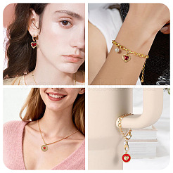 10 pendentif en laiton émaillé&nbsp;KK-TA0008-88