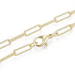 Fabrication de collier chaîne trombone texturé en laiton&nbsp;MAK-S072-03A-LG