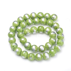 Abalorios de jade natural de mashan hebras&nbsp;G-G833-10mm-16
