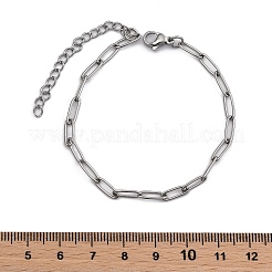 Bracciale a catena con graffetta in acciaio inossidabile 304 anti-appannamento per uomo e donna&nbsp;BJEW-E031-03P-05
