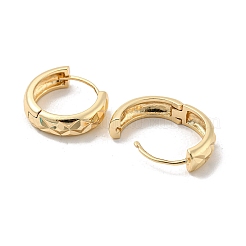 Aretes de aro ranurados de latón&nbsp;EJEW-B035-43KCG