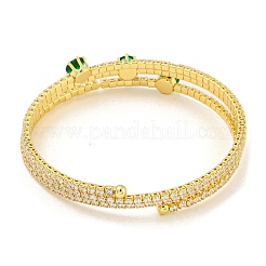 Bracelets en laiton plaqué en rack&nbsp;BJEW-B110-01G