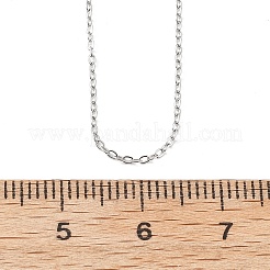 1 mm 304 Edelstahl-Kabelkettenhalsketten&nbsp;NJEW-T016-15P