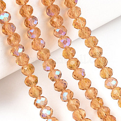 Chapelets de perles en verre électroplaqué&nbsp;EGLA-A034-T1mm-L23