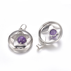 Pendentifs en améthyste naturelle&nbsp;G-L512-S10