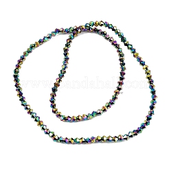 Transparentes perles de verre de galvanoplastie brins&nbsp;EGLA-A039-T3mm-UA02