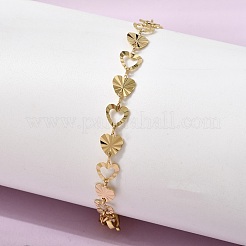 Armband aus Messinggliedern für Damen&nbsp;BJEW-K298-05G