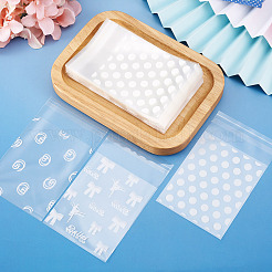 120 Stück 3 Stile weiße Polka Dot Opp Zellophantüten&nbsp;ABAG-TA0001-25