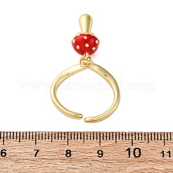 Offene Manschettenringe aus Messing und Emaille für Damen&nbsp;RJEW-U057-25G
