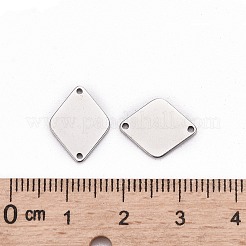 Superficie liscia anti-ossidazione in acciaio inox romboidale stampaggio tag vuoto maglie connettori&nbsp;LS-STAS-R064-72