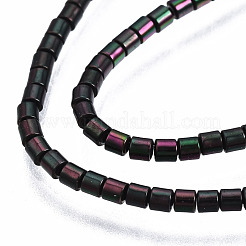 Electroplate non magnetici ematite sintetico fili di perline&nbsp;G-T114-79