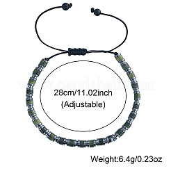 Geflochtene Armbänder aus Glas und natürlichen chinesischen Südjadeperlen&nbsp;SG8473