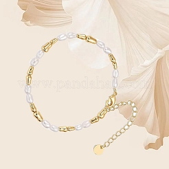 Ovale Messingperlenarmbänder für Frauen&nbsp;FS-WG887E1-01