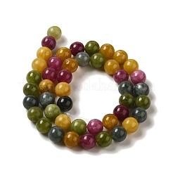 Naturales teñidos abalorios de jade blanco hebras&nbsp;G-M402-C03-23
