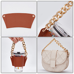 Manchon de tasse réutilisable résistant à la chaleur en cuir pu&nbsp;AJEW-WH0326-39A
