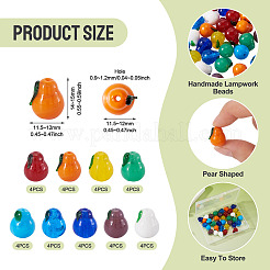 36pcs 9 colores cuentas de murano hecho a mano&nbsp;LAMP-TA0002-18
