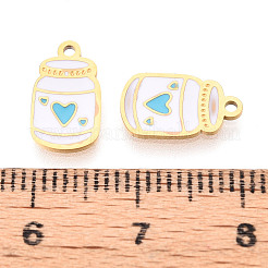 304 Edelstahl-Emaille-Anhänger&nbsp;STAS-T065-64G-02