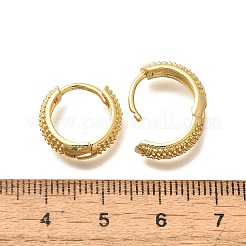 Orecchini a cerchio in ottone con anello placcato in cremagliera per donna&nbsp;EJEW-C125-11G