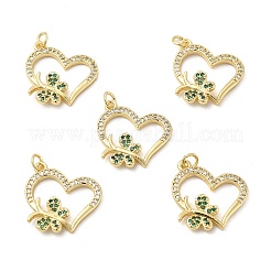 Colgante micropavé cubic zirconia de latón&nbsp;KK-E068-VB194