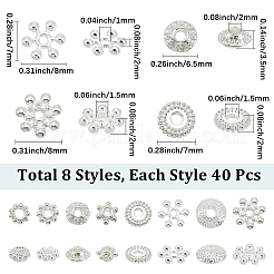 320pcs 8 Arten tibetanische Legierungsperlen&nbsp;FIND-SC0020-28