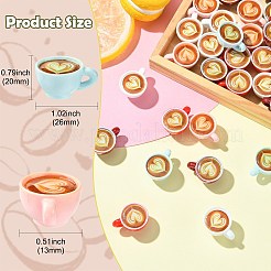 5 Stück 5 Farben Mini-Kaffeetasse Harz Display Dekorationen&nbsp;DJEW-CJ0001-09