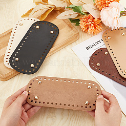 5 stücke 5 farben oval pu leder stricken häkeln taschen nagel boden shaper pad&nbsp;PURS-PH0001-21