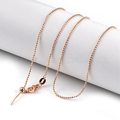 Cadena de bolas de latón chapada en rack de 1 mm&nbsp;MAK-L044-52RG