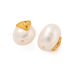 Ovale natürliche Süßwasserperlen&nbsp;PEAR-K009-04G