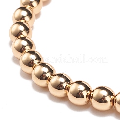 Bracelet extensible en perles rondes en hématite synthétique&nbsp;BJEW-JB08582-04
