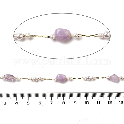 Handgefertigte Perlenketten aus natürlichen Amethystnuggets&nbsp;CHC-F020-03G-05