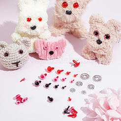 48 Stück 12 Farben Kunststoff-Puppenauge&nbsp;DIY-GA0002-89