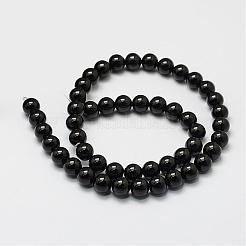 Natürliche schwarze Onyxperlenstränge&nbsp;G-N0309-23-8mm
